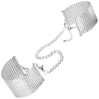 Lingerie sexy Désir Métallique Menottes en Maille Métal métalliques argent Bijoux