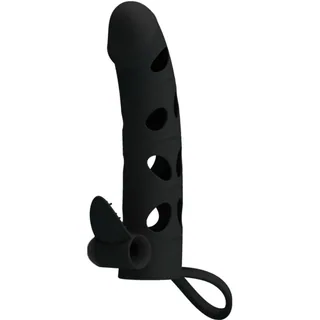 Housse Silicone avec vibration Pretty Love - vue de profil