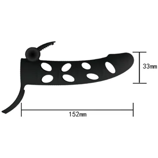 Housse Silicone avec vibration Pretty Love - avec son échelle de taille