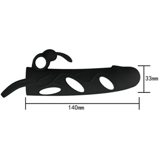 Housse Silicone avec vibration Pretty Love - avec son échelle de taille
