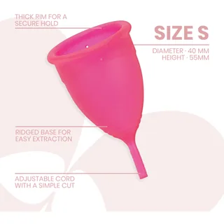 Coupe menstruelle silicone, taille S, avec sac de rangement, autre vue 2