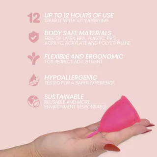 Coupe menstruelle silicone, taille S, avec sac de rangement, autre vue 6