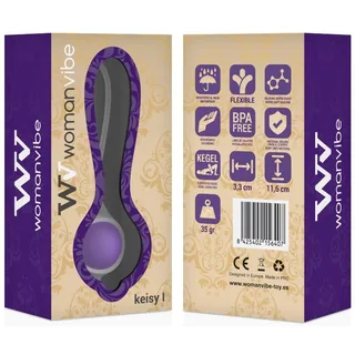 Boule de Geisha silicone blanc et mauve, autre vue 3