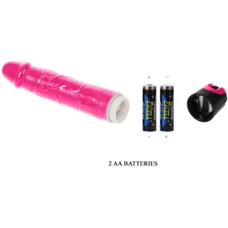 Vibrateur rose silicone texturé, poignée noire, autre vue 4