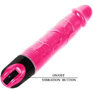 Vibrateur rose silicone texturé, poignée noire, autre vue 5