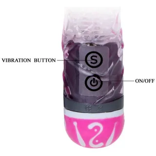 Vibromasseur rabbit jelly rose, perles rotatives, autre vue 6
