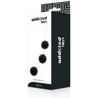 Boules anales noires rigides 3,8 cm sur cordon, autre vue 2