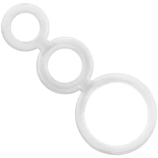 Ensemble 3 anneaux péniens silicone fumé, coloris Transparent, autre vue 4