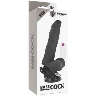 Vibromasseur réaliste noir articulé, base ventouse, télécommande, autre vue 6