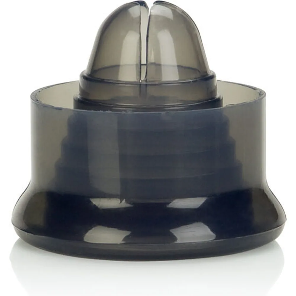 Emballage bleu du manchon de pompe universel en silicone avec insert transparent montrant le produit métallique et caoutchouteux à l'intérieur