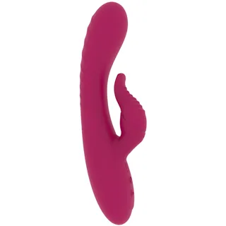 Anusara Double Moteur Rechargeable Rithual - avec son échelle de taille - Fuchsia