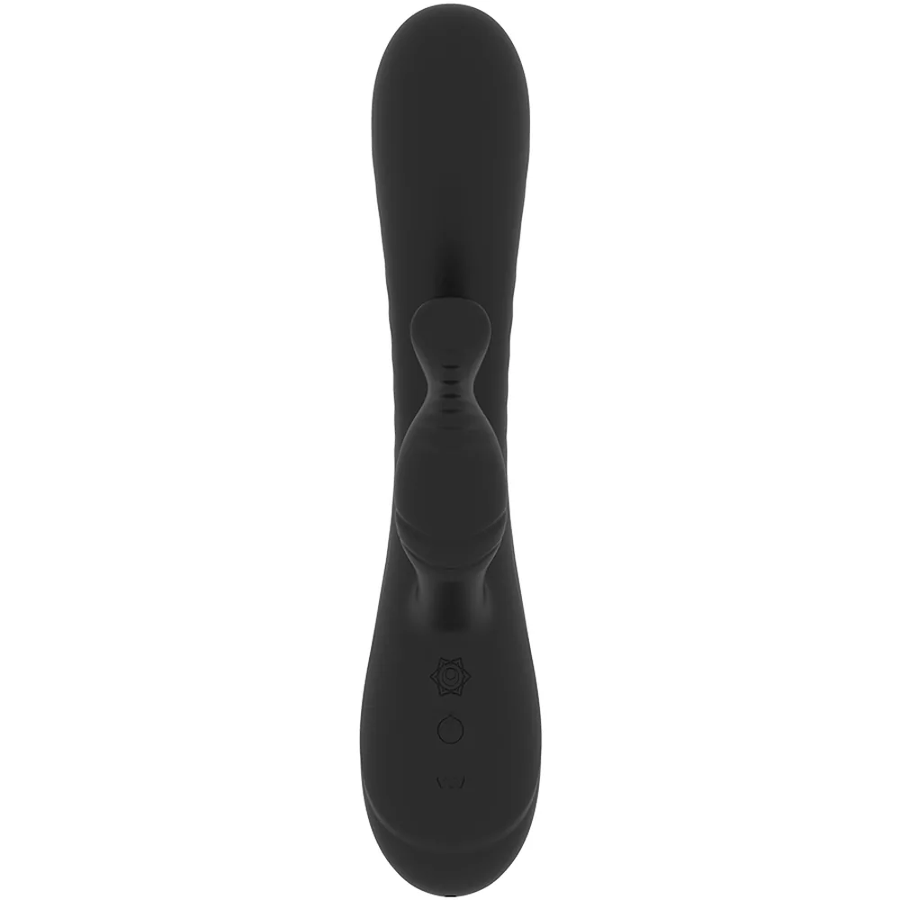 Vibromasseur rabbit silicone noir rechargeable, autre vue 5