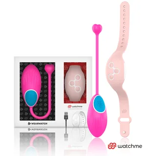Œuf Vibrant Watchme Wearwatch - vue de profil - Fuchsia / Rose