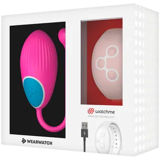 Œuf Vibrant Watchme Wearwatch - détail de la texture - Fuchsia / Rose