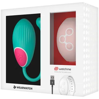 Œuf Vibrant Watchme Wearwatch - avec sa base - Eau de mer / Rose