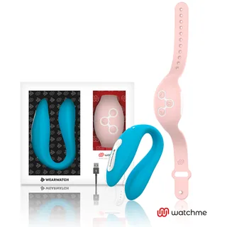 Vibrateur Watchme Clair Double Wearwatch - avec son échelle de taille - Rose