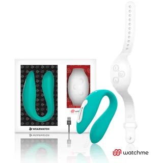 Vibrateur Watchme Clair Double Wearwatch - détail de la texture - Turquoise