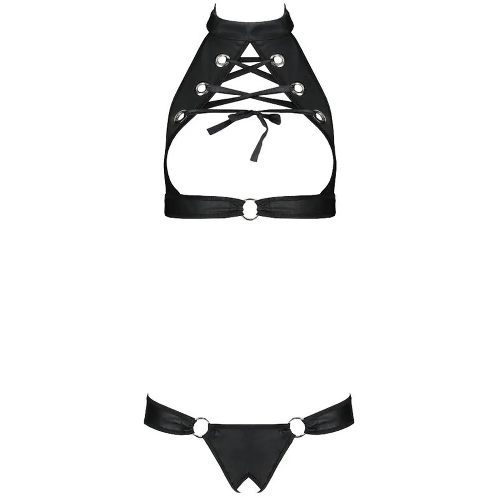 Lingerie sexy Ensemble Cuir Écologique Malwia Passion