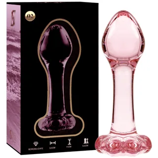 Plug anal verre transparent borosilicate, coloris Rose, autre vue 6