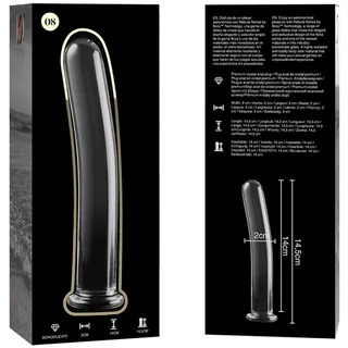 Gode verre borosilicate transparent, forme allongée, coloris Transparent, autre vue 3