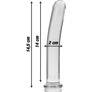 Gode verre borosilicate transparent, forme allongée, coloris Transparent, autre vue 4