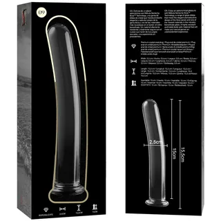 Gode Verre Borosilicate modèle 9 Nebula Series By Ibiza - détail de la texture - Transparent