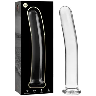 Gode Verre Borosilicate modèle 9 Nebula Series By Ibiza - avec son échelle de taille - Transparent