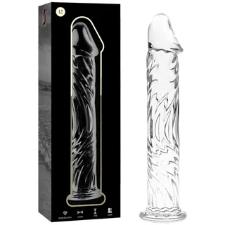 Gode verre borosilicate transparent texturé spiral, coloris Transparent, autre vue 6