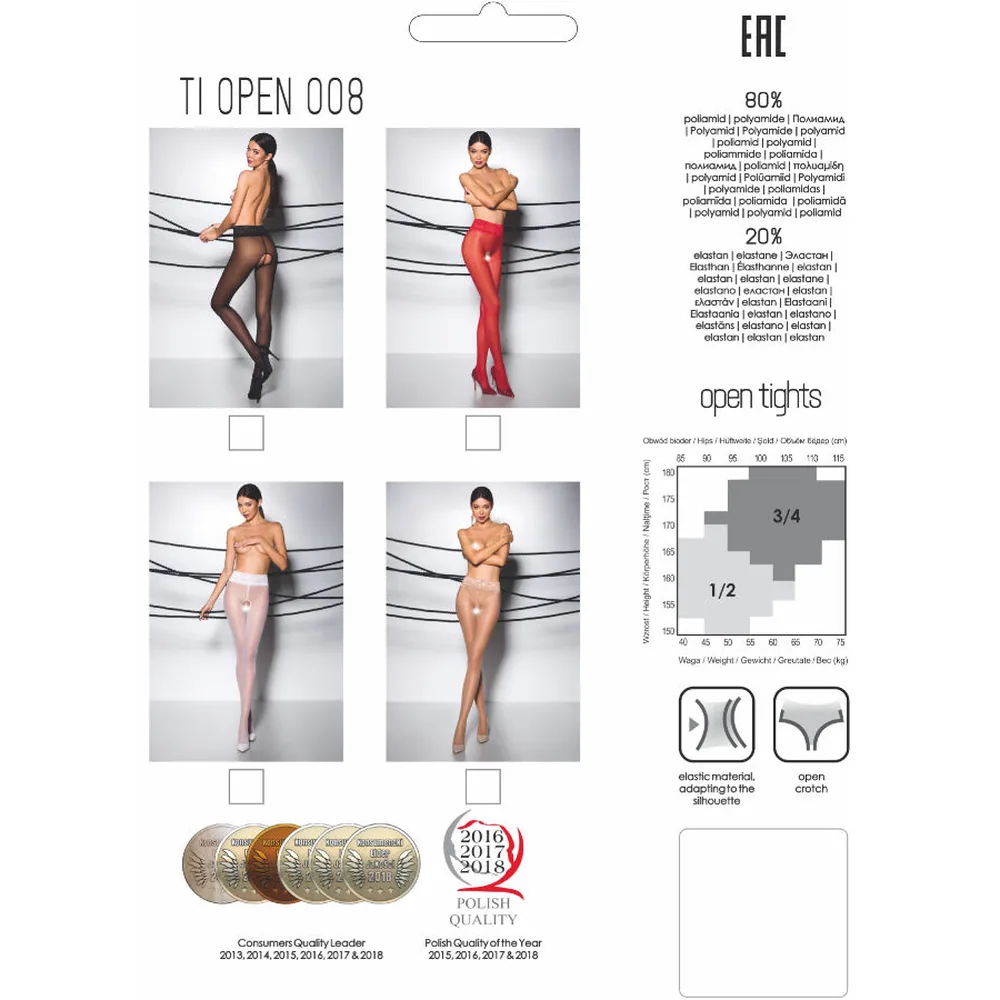 Porte-jarretelles Collant Tiopen 008 Passion