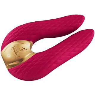 Shunga Aiko fuchsia vu de trois quarts, base dorée et branches flexibles