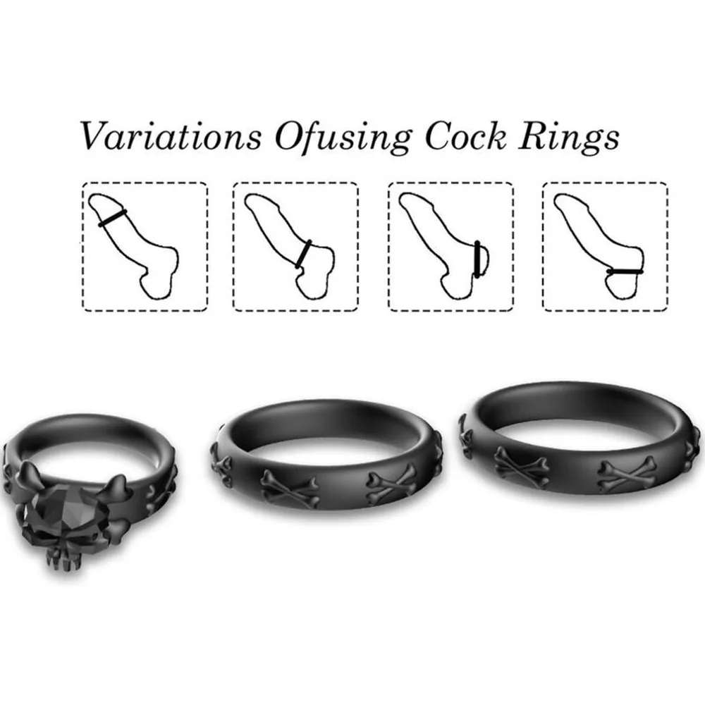 Schéma de dimensions montrant trois anneaux en silicone noir avec bordure texturée, diamètres de 36,43 mm, 41 mm et 31,39 mm respectivement