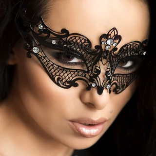 Masque noir Chilirose - vue de profil