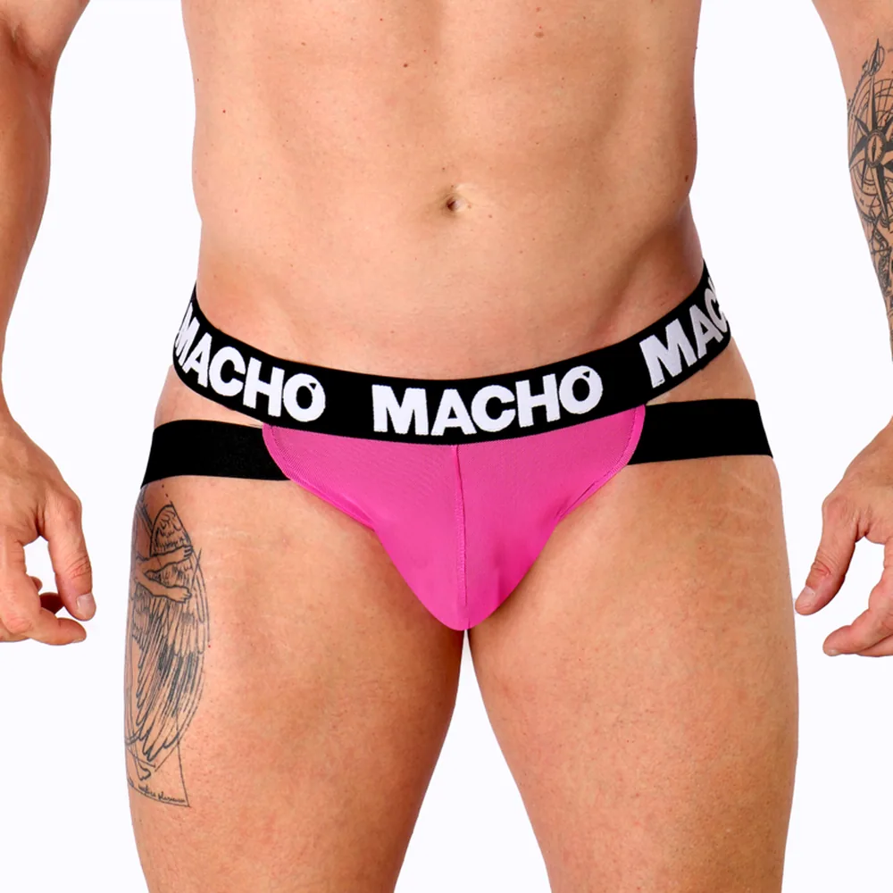 Lingerie Jock Fluo Macho - avec son échelle de taille