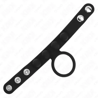 Anneau Pénis Cuir Fermeture Kink - détail de la texture