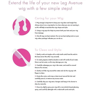 Perruque Longue Droite Bangin Leg Avenue - vue de profil