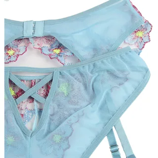 Soutien-gorge Culotte Porte-jarretelles motif floral Subblime - détail de la commande