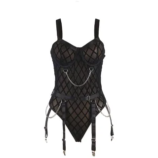 Body Chaînes Porte-jarretelles noir Subblime - vue de dos
