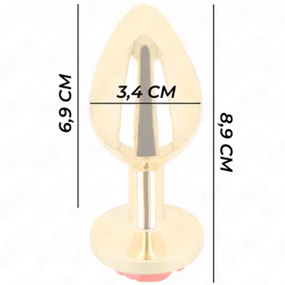 Plug Anal rose rouge taille Kink - vue de profil
