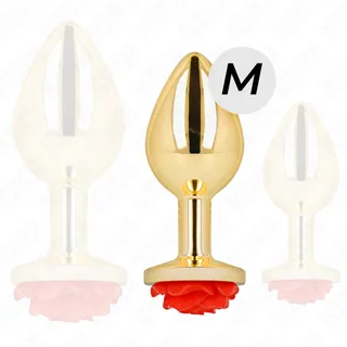 Plug Anal rose rouge taille Kink - avec sa base