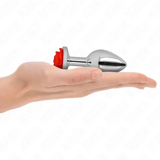 Plug Anal Rose Rouge Kink vue 5