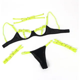 Ensemble Soutien-Gorge Détails de Jambes Subblime - vue de dos