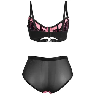 Ensemble Soutien-gorge Cuir Verni Zip Subblime vue 7