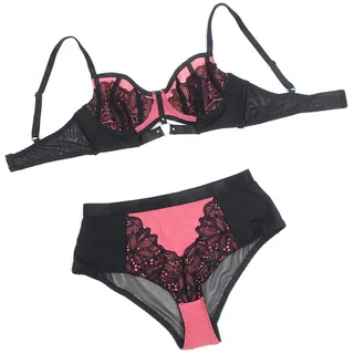 Ensemble Soutien-gorge Cuir Verni Zip Subblime vue 13