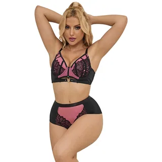 Ensemble Soutien-Gorge Cuir Verni Zip Subblime - accessoires fournis