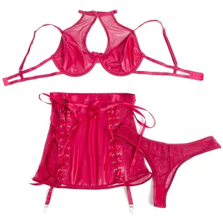 Ensemble Soutien-gorge et Jupe en Cuir Subblime vue 3