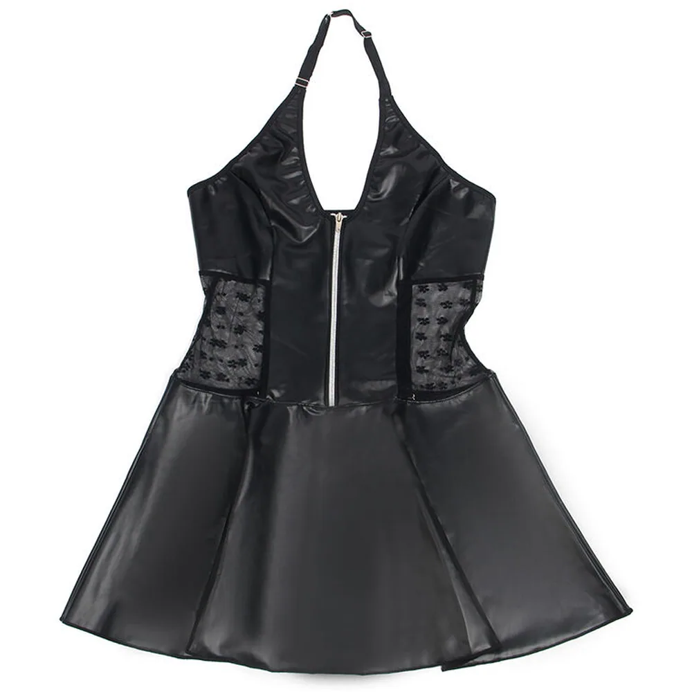 Nuisette Robe en Cuir à Fermeture Éclair Subblime