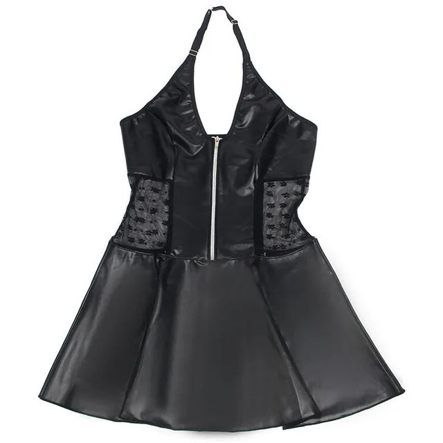 Robe en Cuir à Fermeture Éclair
