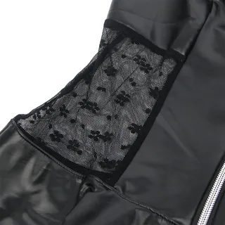 Robe en Cuir à Fermeture Éclair Subblime - avec son échelle de taille