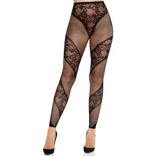 Porte-jarretelles Collants sans pieds dentelle Leg Avenue