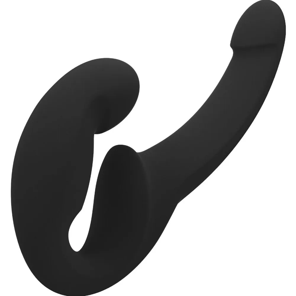 Double gode silicone noir sans harnais, autre vue 3